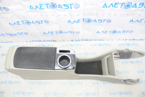 Central console armrest and cup holders Toyota Prius V 12-14 beige complete, for cleaning, scratches