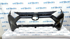 Front bumper bare Toyota Rav4 19- without parking sensors, black 218, scratch