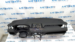 Torpedo front panel with AIRBAG Toyota Rav4 19 - black, for dry cleaning