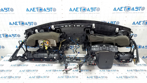 Torpedo front panel with AIRBAG Toyota Rav4 19 - black, for dry cleaning