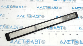 Outer front left threshold trim Mercedes W211 chrome, scratch, torn seal