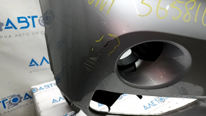 Bare front bumper BMW X1 F48 16-19 without parking sensors, silver, scratches, broken mount