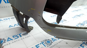 Bare front bumper BMW X1 F48 16-19 without parking sensors, silver, scratches, broken mount