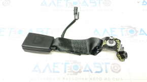 Seat belt latch rear left Nissan Rogue 21-23 JP built, black, with sensor, scratches