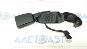 Seat belt latch rear left Nissan Rogue 21-23 JP built, black, with sensor, scratches