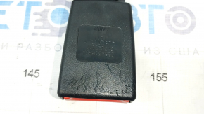 Seat belt latch rear left Nissan Rogue 21-23 JP built, black, with sensor, scratches