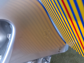 Quarter wing rear right Porsche Macan 15- silver, pokes