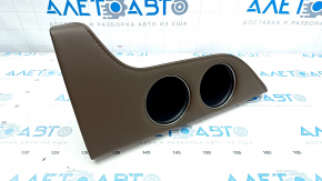 Cup holders Toyota Avalon 13-18 brown leather, chrome trim