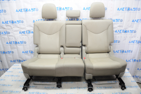 Rear row of seats 2nd row Toyota Prius V 12-17 beige leather, scratches on the back