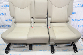 Rear row of seats 2nd row Toyota Prius V 12-17 beige leather, scratches on the back