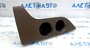 Cup holders Toyota Avalon 13-18 brown leather, chrome peeling, leather defect