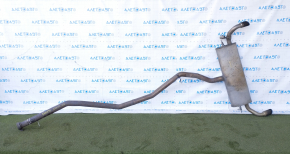 Muffler rear part barrel BMW X5 E70 07-13 3.0 under round chrome tips, with damper, welded