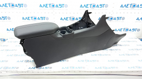 Central console armrest Toyota Rav4 19 - black leather, under air ducts, scratches, tears
