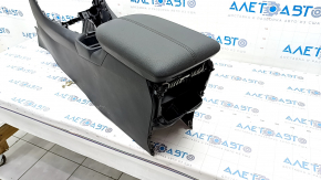 Central console armrest Toyota Rav4 19 - black leather, under air ducts, scratches, tears