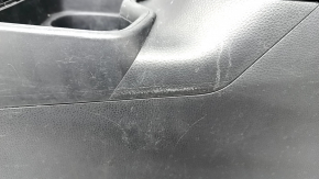Central console armrest Toyota Rav4 19 - black leather, under air ducts, scratches, tears