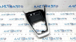 Toyota Rav4 19 center console trim - front, black without wireless charging, gray, scratches