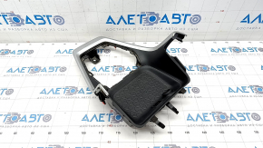Toyota Rav4 19 center console trim - front, black without wireless charging, gray, scratches