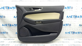 Door trim card front right Ford Edge 19-23 leather, black, beige insert, SEL, scratches