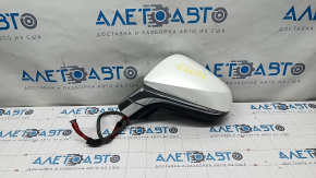 Side mirror left Lexus RX350 RX450h 16-20 15 pins, turn signal, auto-dimming, heated, BSM, white with chrome