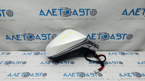 Side mirror right Lexus RX350 RX450h 16-20 15 pins, turn signal, auto-dimming, heated, BSM, white with chrome