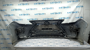 Front bumper assembly Lexus RX350 RX450h 16-19 for parking sensors, without headlight washers, white, scratches, sand, cracked mount