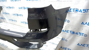 Bare rear bumper BMW X5 E70 11-13 rest, for parking sensors, black
