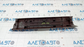 Door sill trim inner rear left Lexus RX350 RX450h 16-22 brown, with chrome, scratches, bumps, broken fastener