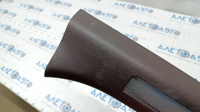 Door sill trim inner rear left Lexus RX350 RX450h 16-22 brown, with chrome, scratches, bumps, broken fastener