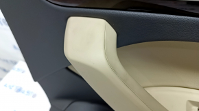 Door trim card rear right Audi Q5 80A 18-20 dark gray, with wood insert, beige armrest with insert, scratches, for cleaning