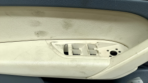 Door trim card front left Audi Q5 80A 18-20 dark gray, with wood insert, beige armrest with insert, scratches, for cleaning