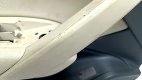 Door trim card front left Audi Q5 80A 18-20 dark gray, with wood insert, beige armrest with insert, scratches, for cleaning