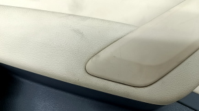 Door trim card front left Audi Q5 80A 18-20 dark gray, with wood insert, beige armrest with insert, scratches, for cleaning