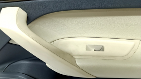 Door trim card front right Audi Q5 80A 18-20 dark gray, with wood insert, beige armrest with insert, scratches, for cleaning