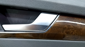 Door trim card front right Audi Q5 80A 18-20 dark gray, with wood insert, beige armrest with insert, scratches, for cleaning