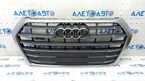Radiator grill Audi Q5 80A 18-20 complete, with emblems, chrome, for parking sensors, bumpers