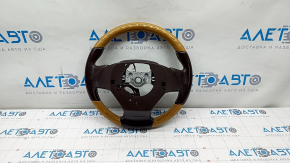 Bare steering wheel Lexus RX350 RX450h 16-22 leather brown, inserts for light wood, heated, scratches