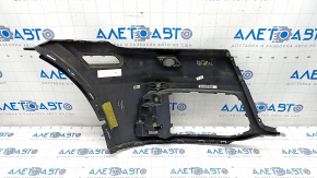Front bare bumper left side Audi Q5 80A 18-20 blue, for parking sensors, for headlight washers, broken mount, crack, scratches