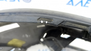 Front bare bumper left side Audi Q5 80A 18-20 blue, for parking sensors, for headlight washers, broken mount, crack, scratches