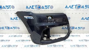 Front bare bumper right side Audi Q5 80A 18-20 blue, under parking sensors, under headlight washer, pressed, scratches