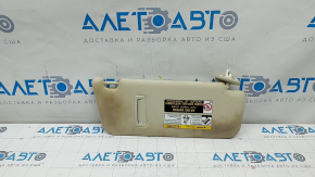Left visor Lexus RX350 RX450h 16-19 without hook, beige, under sunroof, for dry cleaning