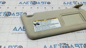 Right visor Lexus RX350 RX450h 16-19 without hook, beige, dry-cleanable