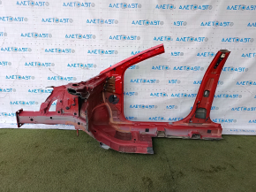 Front right quarter Hyundai Elantra AD 17-18 red, with central pillar