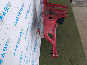 Front right quarter Hyundai Elantra AD 17-18 red, with central pillar