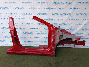 Front right quarter Hyundai Elantra AD 17-18 red, with central pillar