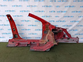 Front quarter left Hyundai Elantra AD 17-18 red, with central pillar