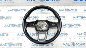 Bare steering wheel Audi Q5 80A 18-20 leather, gray, heated, scratches, folds