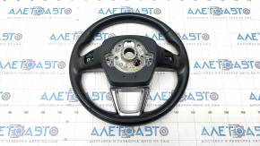 Bare steering wheel Audi Q5 80A 18-20 leather, gray, heated, scratches, folds