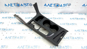 Overlay on the center console cup holder Hyundai Sonata 15-17 gray, worn