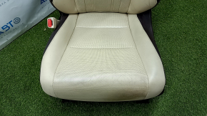 Driver's seat Lexus RX350 RX450h 16-19 with airbag, electric, heating, ventilation, beige + brown leather, perforation, micro-cracks, chemically treated