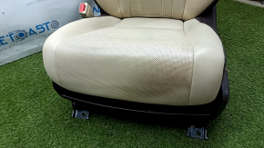 Driver's seat Lexus RX350 RX450h 16-19 with airbag, electric, heating, ventilation, beige + brown leather, perforation, micro-cracks, chemically treated